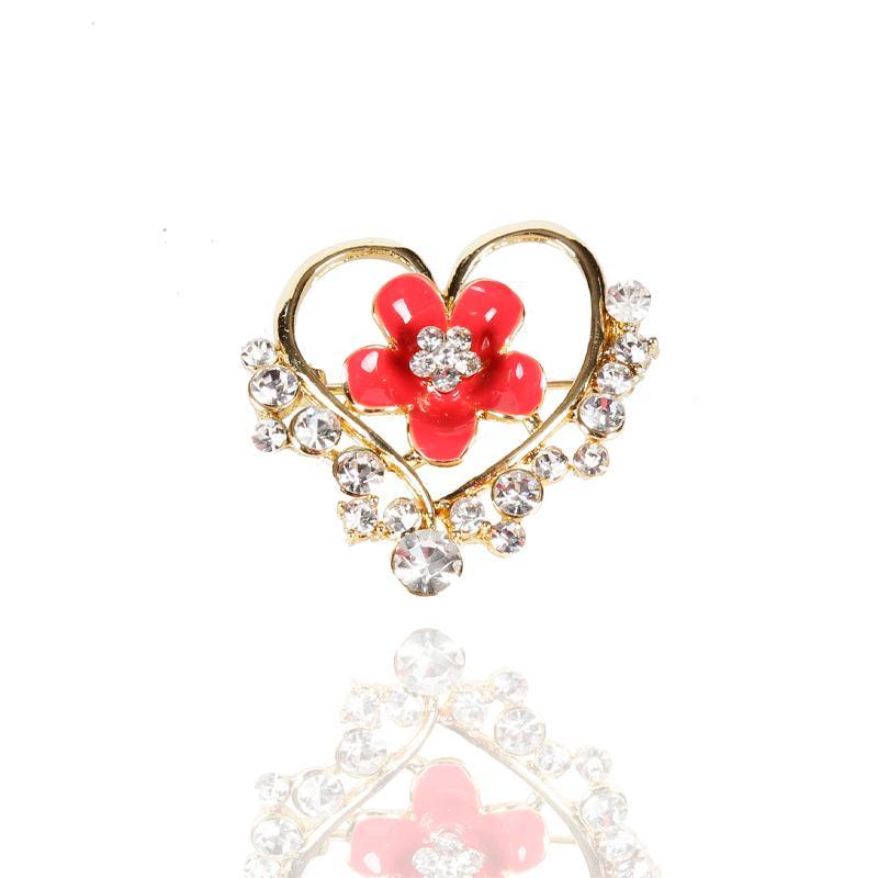 Girlish Style Bowknot Heart Flower Appearance Fashion Brooch