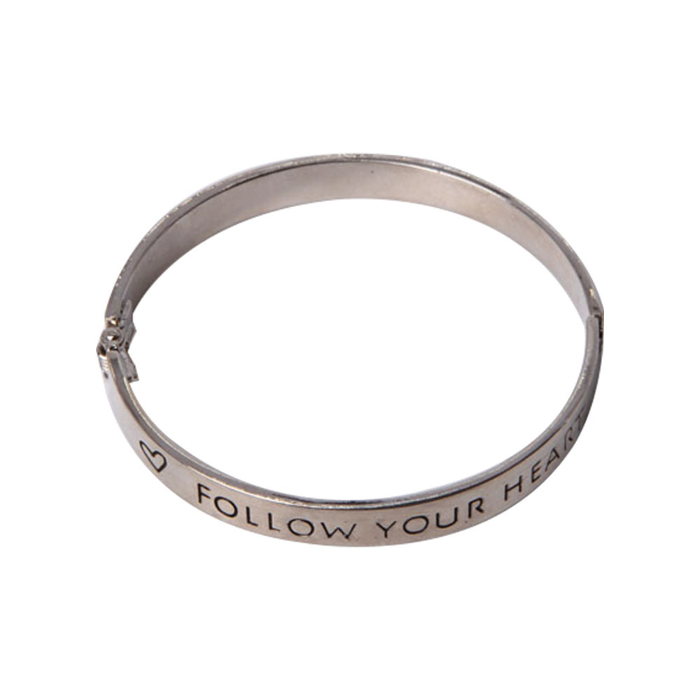 Promotional Charm Stainless Steel Bracelet with Lettering