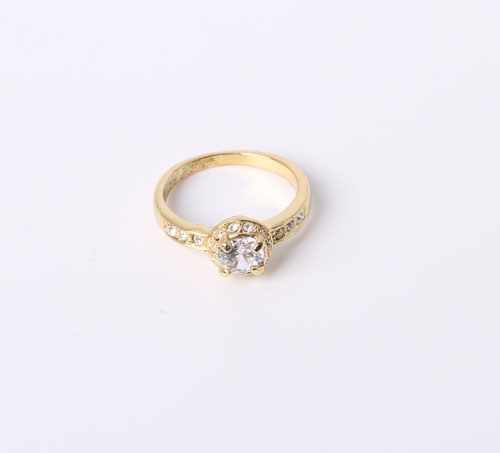 Brass Materials Simple Style Jewelry Ring Rhodium Plated with CZ and Rhinestone