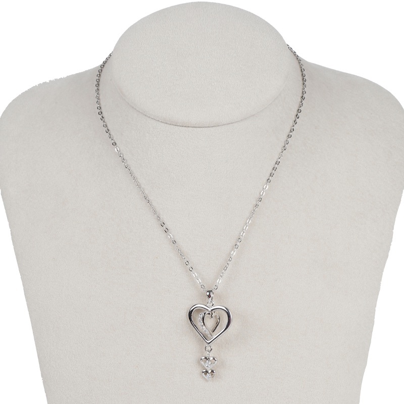 Heart Shape Diamond Alloy Necklace