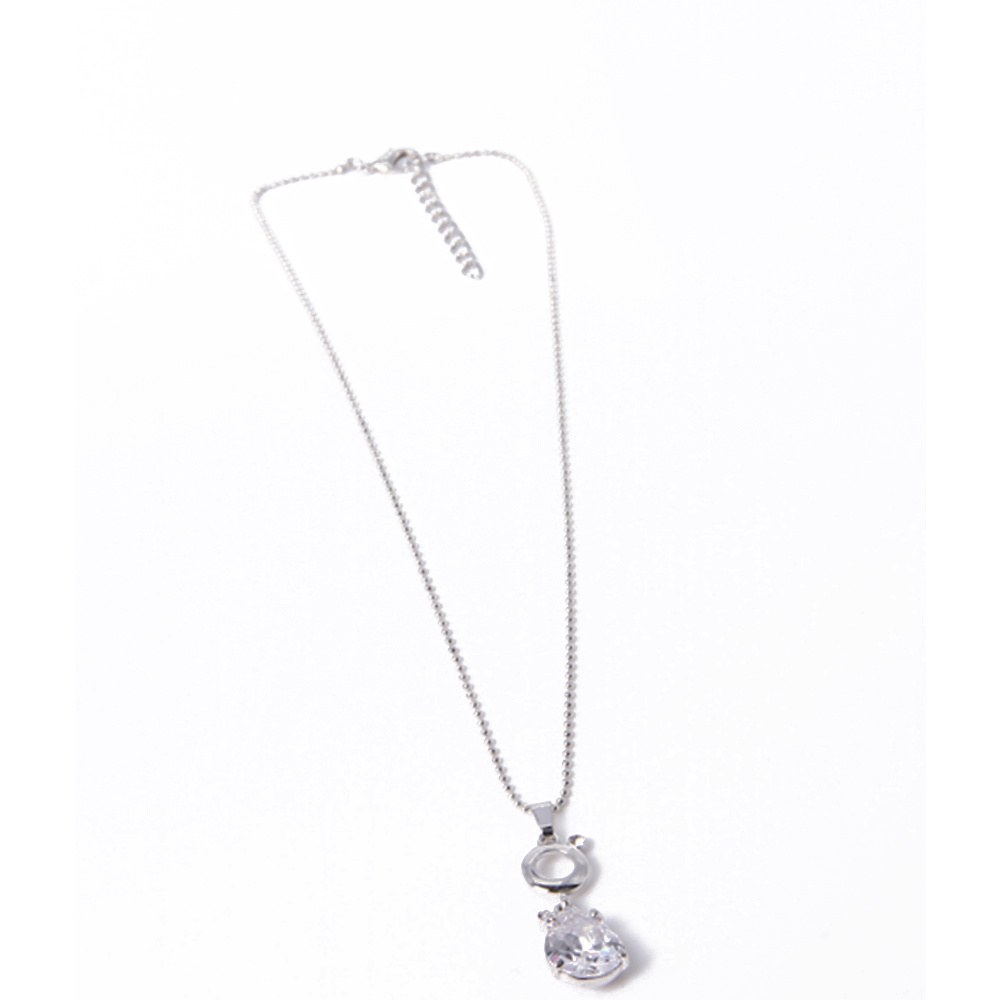 Fashion Jewelry Silver Pendant Necklace with Double Heart Shape