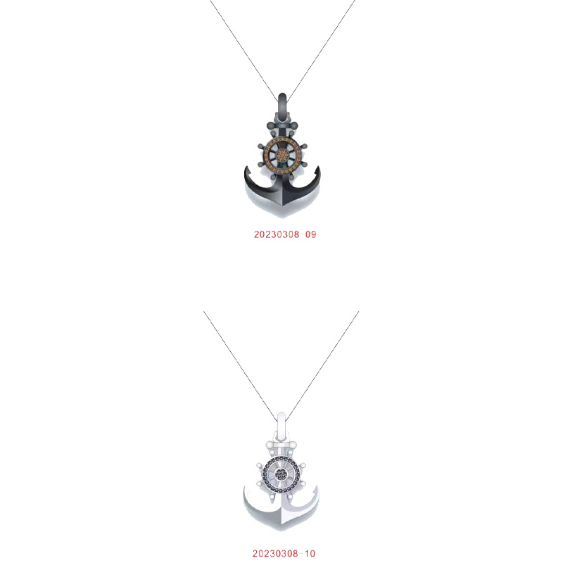 Pure Tin Hip Hop Pendant Necklace Metal Men′s Necklace Accessories Retro Personalized Design Accessories