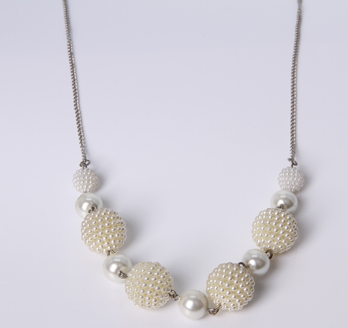 Fashion Jewelry Necklace with Pearl and Charms with Rhinestones