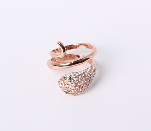 Rose Gold Plated Fashion Jewelry Ring with Rhinestones Good Price