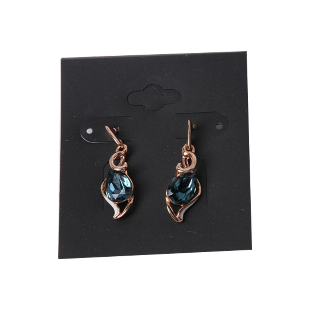 Infinity Shape Fashion Jewelry Earrings with Rhinestones Rose Gold Plated