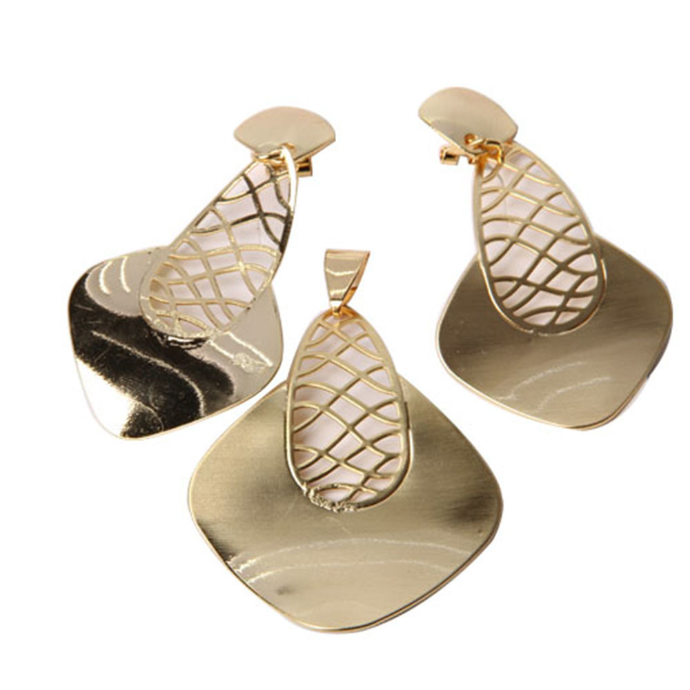 Customized Fashion Gold Plating Roundness Shape Jewelry Set