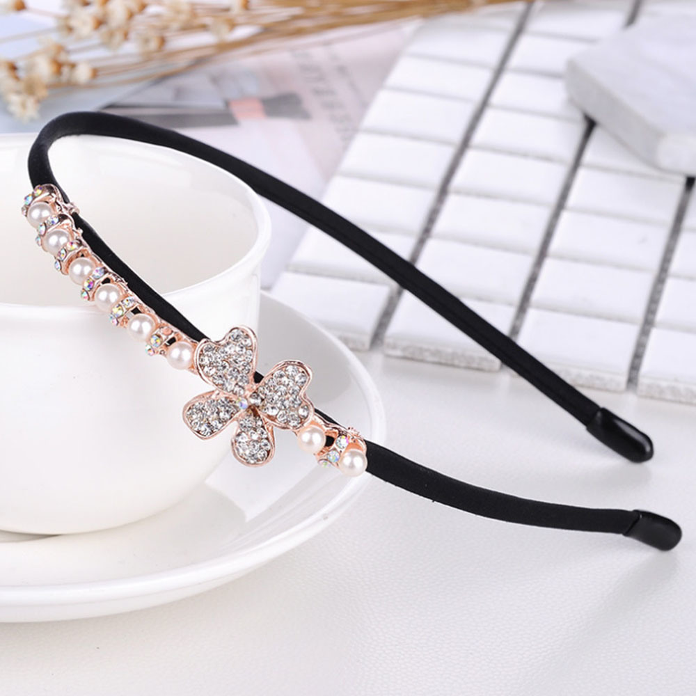 Fashion Headband with Butterfly Pattern with Rhinestones Pearls