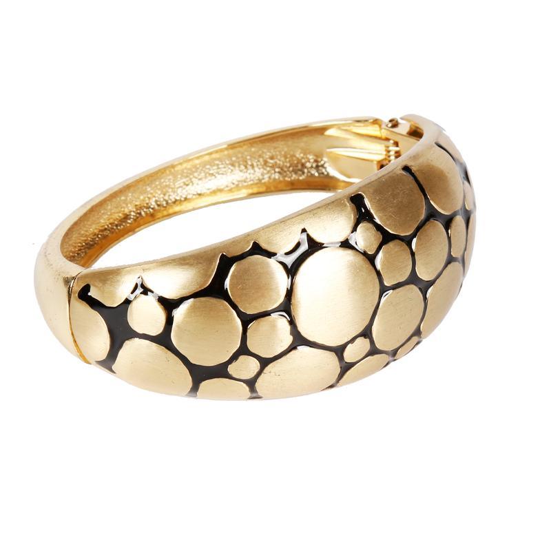 Snake Carved Noble Gold Bracelet Bangle