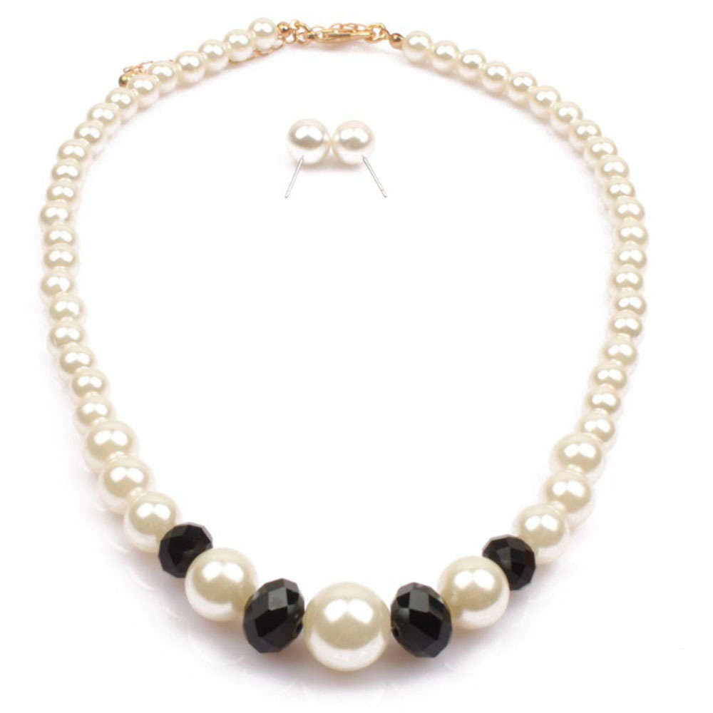 Best Price Fashion Peal Bead Necklace Jewelry Set