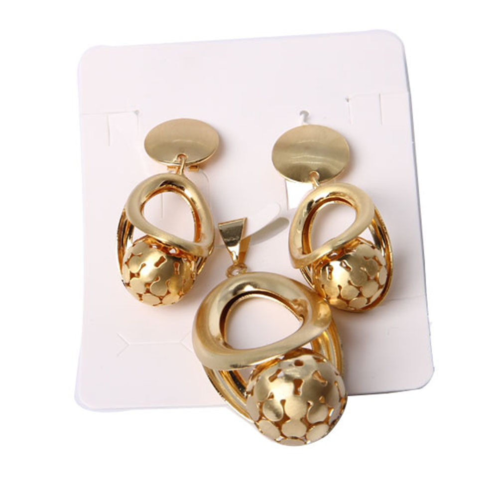 Quality Most Popular Fashion Gold Plating Flower Jewelry Set