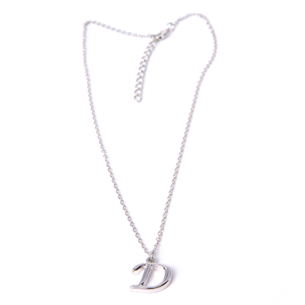Wholesale Fashion Jewelry Silver Letter S Pendant Necklace