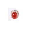 Gold Color Fashion Jewelry Ring with Garnet Crystal Stones 