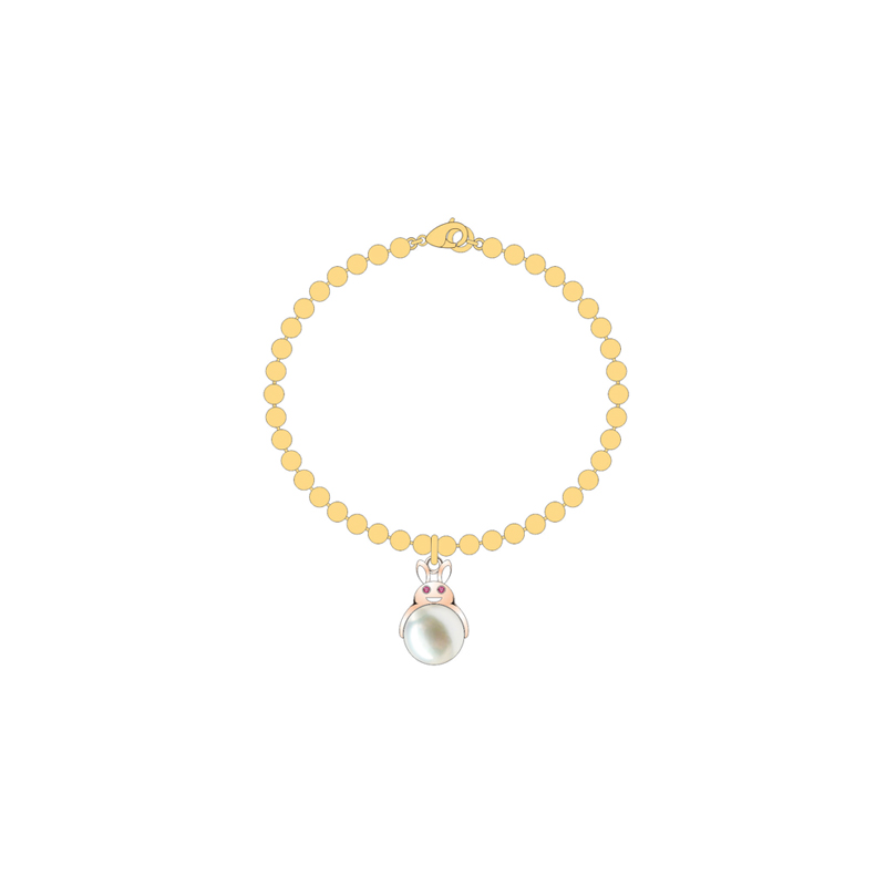 2020 Newly Good Fashion Simple Pearl Pink Rabbit Jewelry Set 